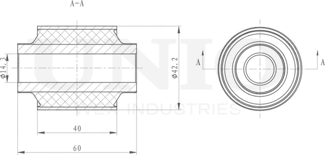 Сайлентблок рычага подвески (Unio). Артикул RMP-20606
