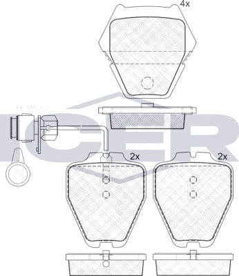 Тормозные колодки Icer. Артикул 181565