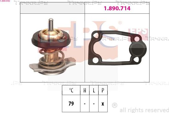 Термостат EPS Made in Italy - OE Equivalent для Peugeot Boxer III 2006-2026. Артикул 1.880.942