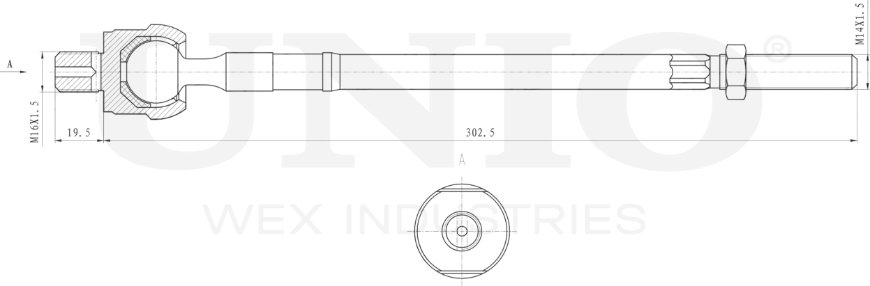 Тяга рулевая (Unio). Артикул SSP-30026