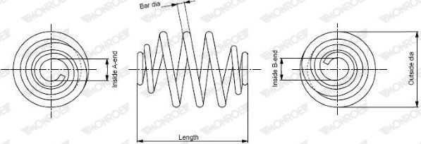 Пружина подвески Monroe OESpectrum. Артикул SP0764