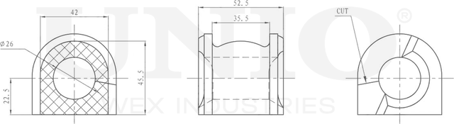 Втулка стабилизатора (Unio). Артикул RMP-10075