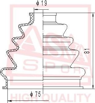 Пыльник шруса Asva. Артикул ASBT-171