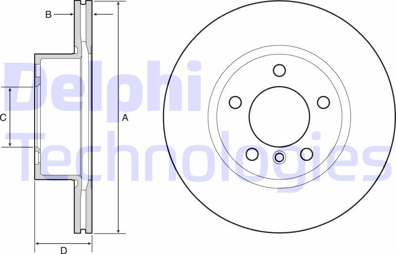 Тормозной диск Delphi. Артикул BG4645C