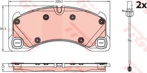 Тормозные колодки TRW. Артикул GDB2243