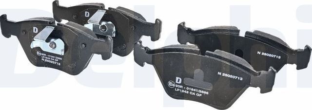 Тормозные колодки Delphi (Low-Metallic) передние для BMW X3 I (E83) 2003-2011. Артикул LP1843