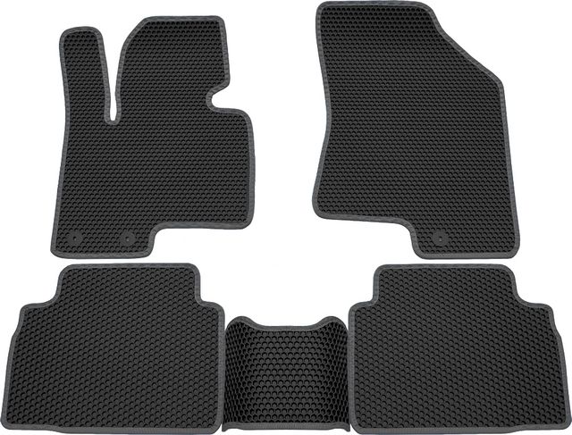 Коврики Rezkon EVA Соты для салона Kia Sportage III 2010-2016 Серый кант. Артикул 9121040202