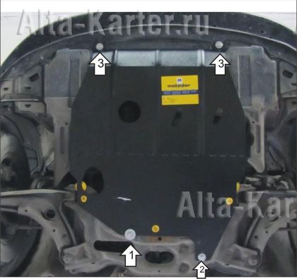 Защита Мотодор для картера, КПП Honda Airwave 4WD АКПП 2004-2008. Артикул 00829