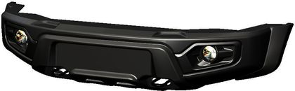 Бампер передний АВС-Дизайн для УАЗ Pickup 2005-2024. ЛЁГКИЙ, с оптикой, чёрный. Артикул ABC.UAZ.FB.18B