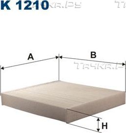 Салонный фильтр Filtron для Toyota Allion II 2007-2026. Артикул K 1210