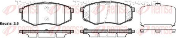 Тормозные колодки Remsa передние для Kia Soul II 2016-2019. Артикул 1426.02
