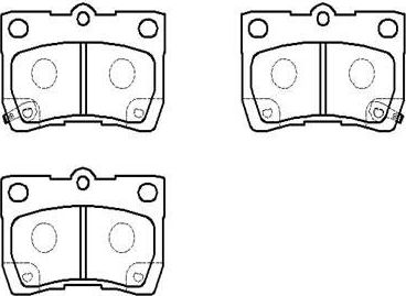 Тормозные колодки HSB задние для Lexus IS II 2005-2015. Артикул HP5174