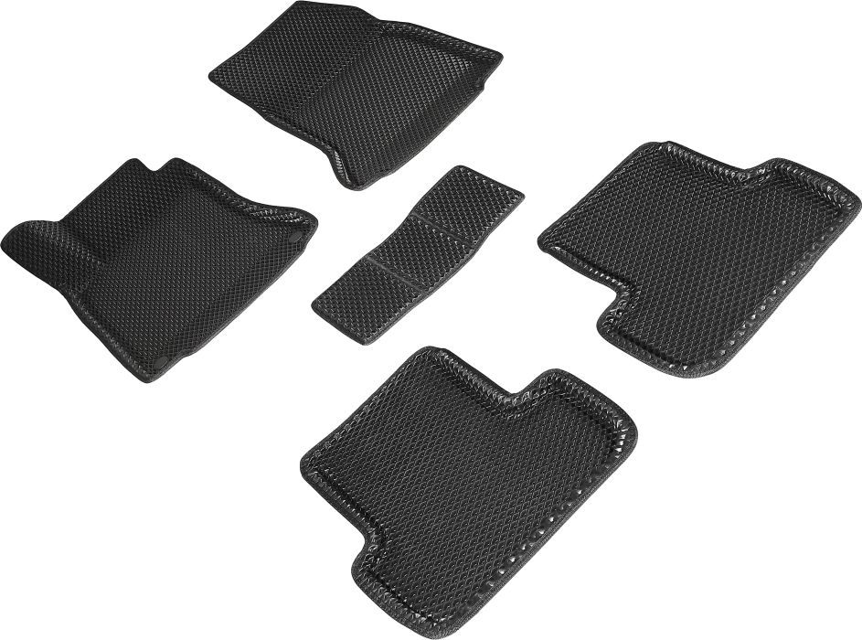 Коврики Seintex 3D EVA Ромб для салона Mercedes-Benz GLA-Класс X156 2014-2018 ЧЕРНЫЕ. Артикул 95314