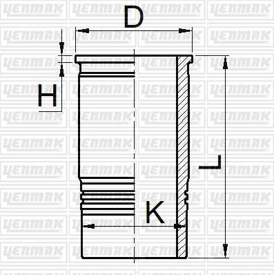 Гильза цилиндра Yenmak для Volvo  FE II 2012-2026. Артикул 51-06065-000