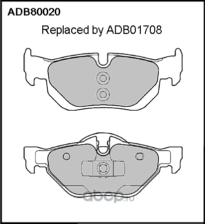 Колодки тормозные (Allied Nippon). Артикул ADB80020