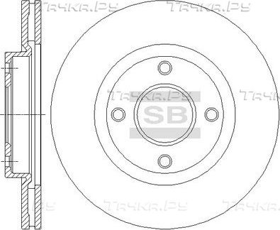 Тормозной диск Sangsin Hi-Q. Артикул SD4238