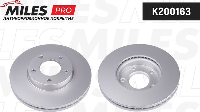 Тормозной диск Miles передний для Mazda 3 I (BK) 2003-2009. Артикул K200163