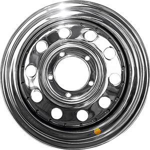 Колёсный диск OFF-ROAD Wheels усиленный стальной хромированный 5x139,7 8xR16 d110 ET-19 для УАЗ Hunter 2003-2025. Артикул 1680-53910CH-19