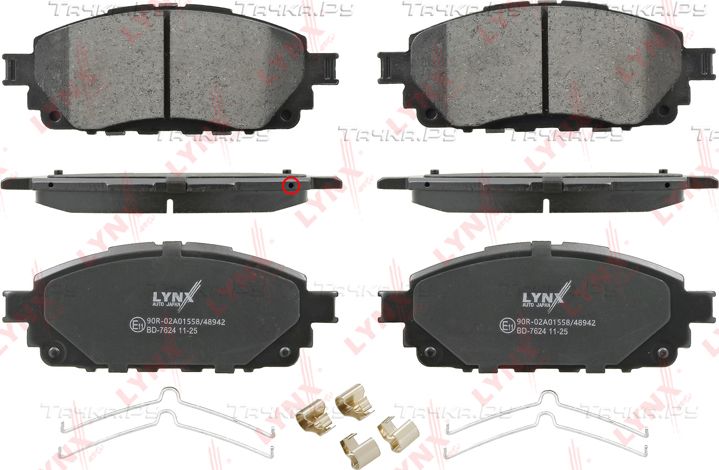 Тормозные колодки LYNXauto. Артикул BD-7624
