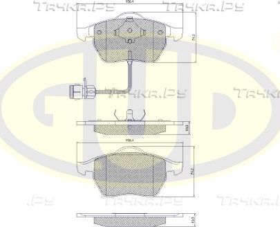 Тормозные колодки G.U.D.. Артикул GBP880137