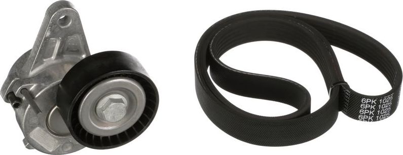 Приводной ремень поликлиновой с роликами (комплект) Gates Micro-V® Kit. Артикул K016PK1025