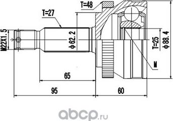 Комплект ШРУСа (Dynamatrix-Korea). Артикул DCV824090