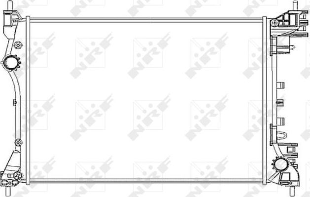 Радиатор охлаждения двигателя NRF (алюминий). Артикул 53834