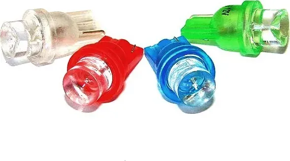 LEDO Лампа светодиодная W5W 12V 1LED конус крас Ledo. Артикул 12966l1l1r