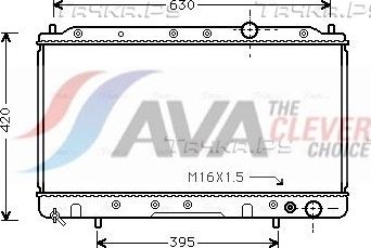 Радиатор охлаждения двигателя AVA. Артикул MTA2082