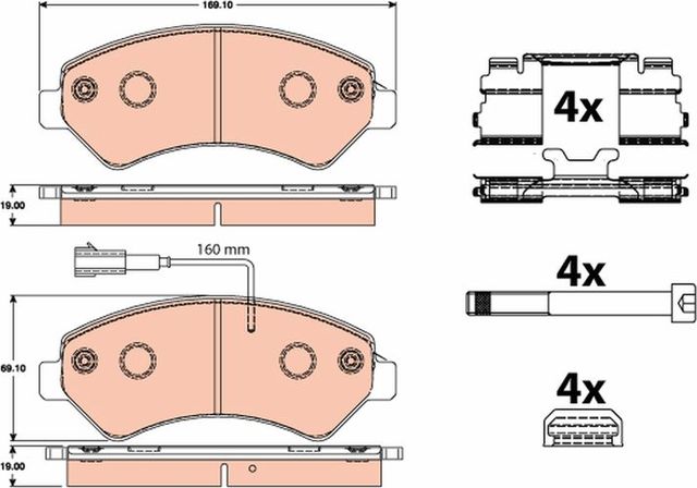 Тормозные колодки TRW. Артикул GDB2072
