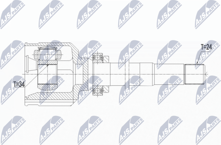 Шрус внутренний (граната) NTY. Артикул NPW-PE-020