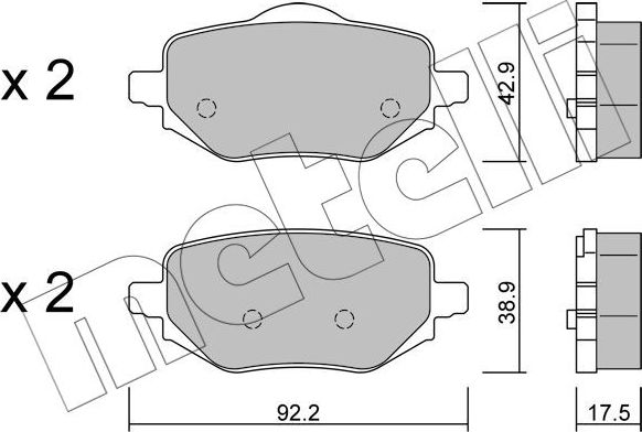 Тормозные колодки Metelli. Артикул 22-1323-0