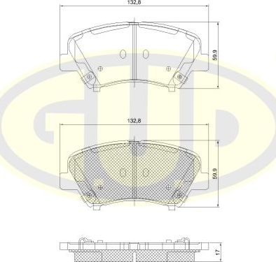 Тормозные колодки G.U.D.. Артикул GBP141232