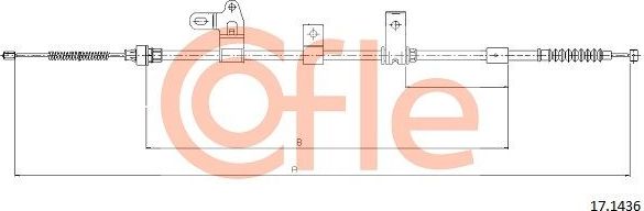 Трос ручника (тросик ручного тормоза) Cofle задний левый для Toyota Corolla E120, E130 2001-2008. Артикул 92.17.1436