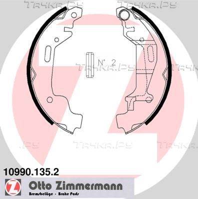 Тормозные колодки Zimmermann задние для Opel Agila A 2000-2007. Артикул 10990.135.2