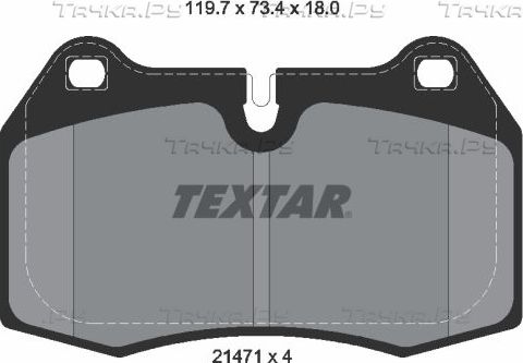 Тормозные колодки Textar Q+ передние для Maserati 3200 GT 1998-2002. Артикул 2147102