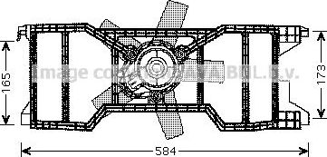 Вентилятор радиатора двигателя AVA для Ford Fiesta V 2001-2010. Артикул FD7540