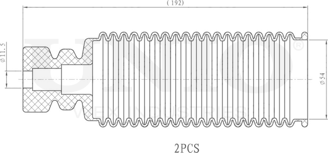 Отбойник и пыльник амортизатора, комплект (Unio). Артикул DUC-50096