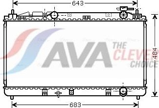 Радиатор охлаждения двигателя AVA ** CLEVER FIT **. Артикул TO2598