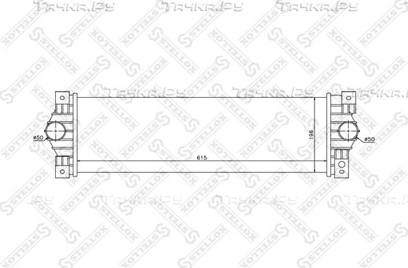 Интеркулер Stellox (алюминий) для SsangYong Actyon Sports I 2007-2012. Артикул 10-40237-SX