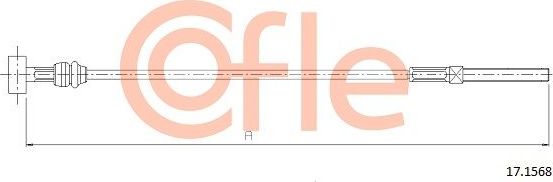 Трос ручника (тросик ручного тормоза) Cofle передний для Toyota RAV4 III (XA30) 2005-2013. Артикул 92.17.1568