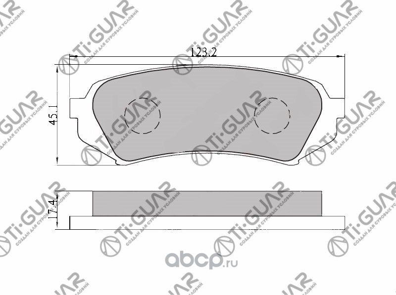 Тормозные колодки (TI-Guar). Артикул TG499C