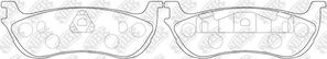Тормозные колодки NiBK задние для Lincoln Navigator I 1997-2002. Артикул PN0080