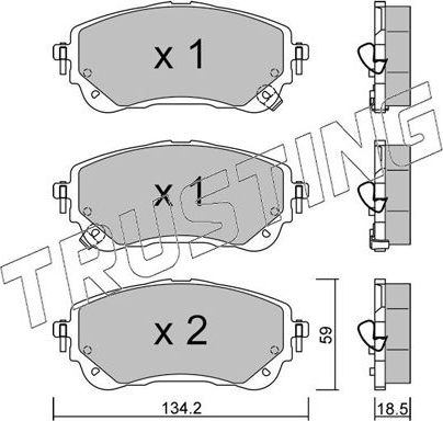 Тормозные колодки Trusting. Артикул 1234.0