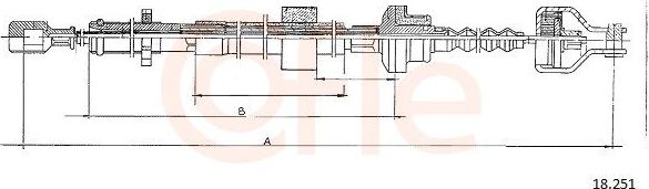 Трос сцепления Cofle для Hyundai Pony X1 1985-1989. Артикул 18.251