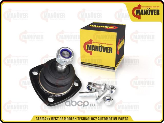 Шаровая опора в сборе с пыльником и крепежом верхняя усилинная (Manover). Артикул MR21014192