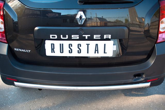 Защита RusStal заднего бампера d42 (дуга) для Renault Duster FWD I 2010-2020. Артикул RD2Z-000444