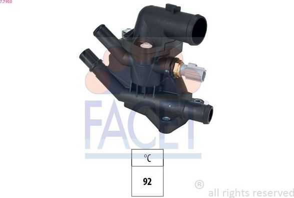 Термостат (в сборе) Facet Made in Italy - OE Equivalent левый для Ford Focus III 2012-2019. Артикул 7.7950