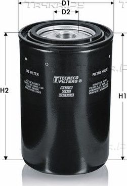 Масляный фильтр Tecneco Filters для Fiat Ducato III 2006-2026. Артикул OL10267/1