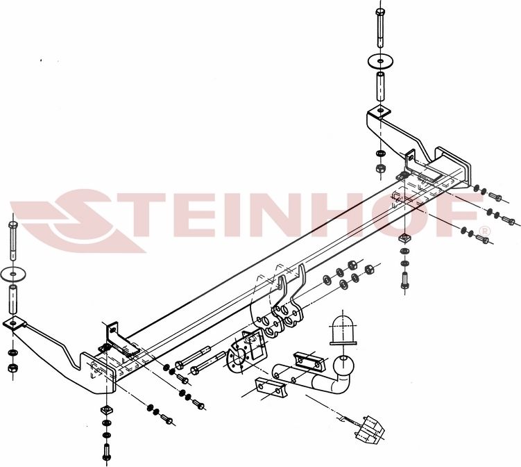 Фаркоп Steinhof для Fiat Doblo I (в т.ч. Maxi) 2001-2010. Артикул F-058